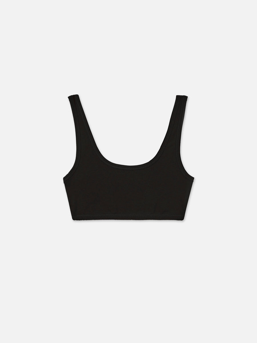 Organic Comfort Scoop Bralette-Intimates-MATE the Label-JET BLACK-XS-MATE the Label