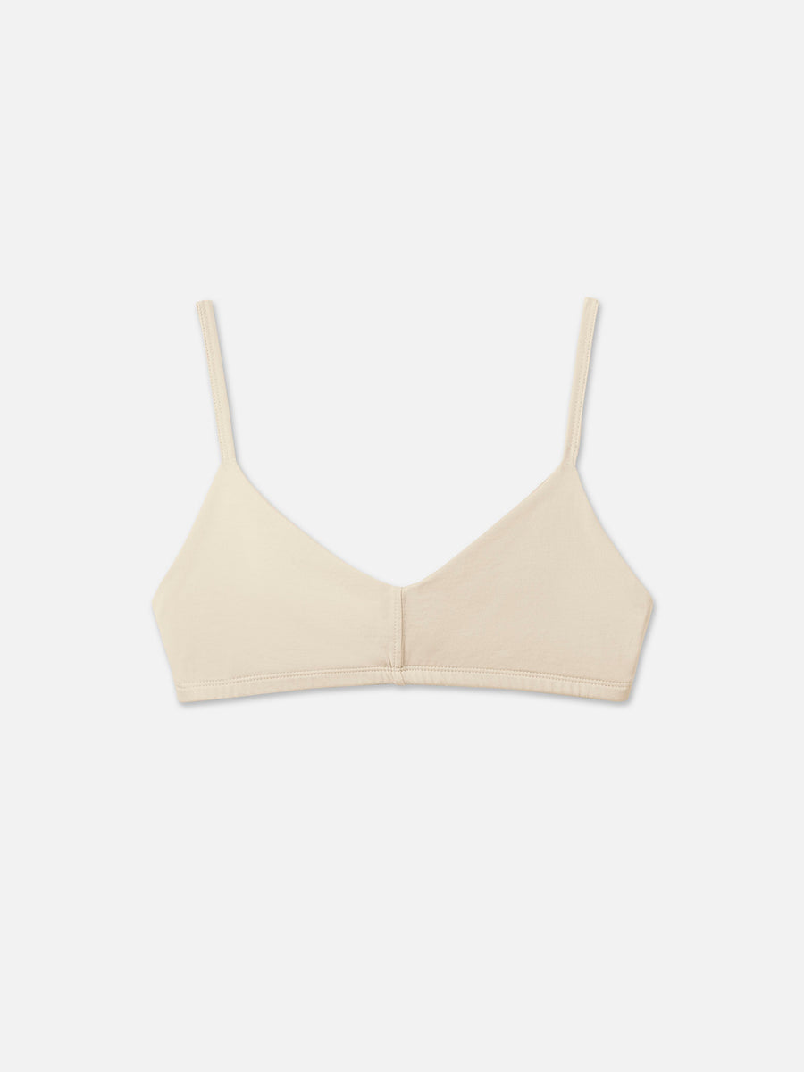 Organic Comfort Triangle Bralette-Intimates-MATE the Label-BONE-XS-MATE the Label