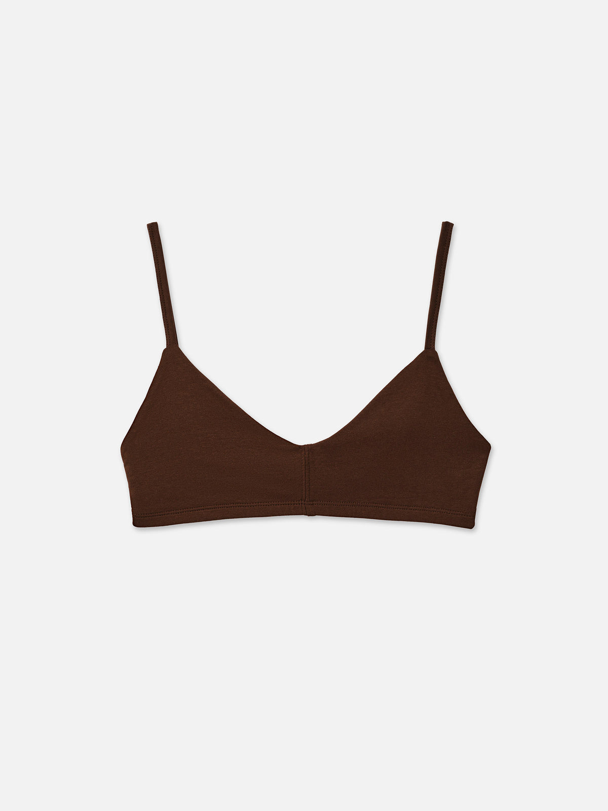 Organic Comfort Triangle Bralette-Intimates-MATE the Label-ESPRESSO-XS-MATE the Label