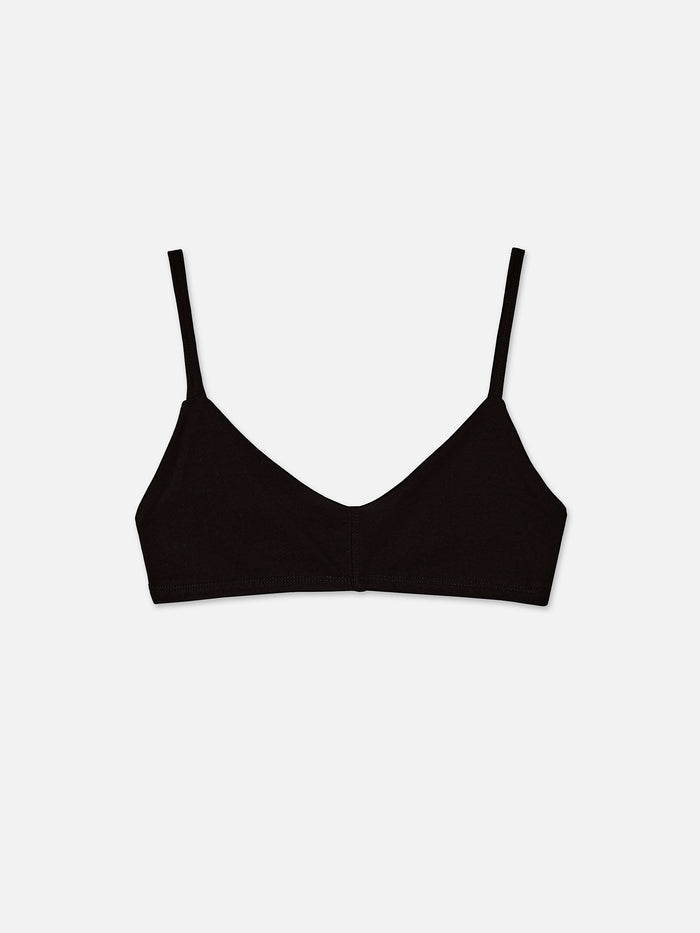 Organic Comfort Triangle Bralette-Intimates-MATE the Label-JET BLACK-XS-MATE the Label