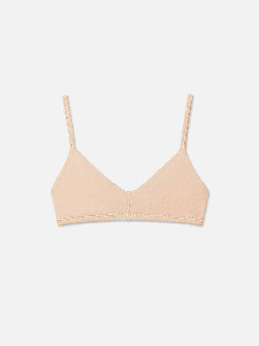 Organic Comfort Triangle Bralette-Intimates-MATE the Label-SAND-XS-MATE the Label