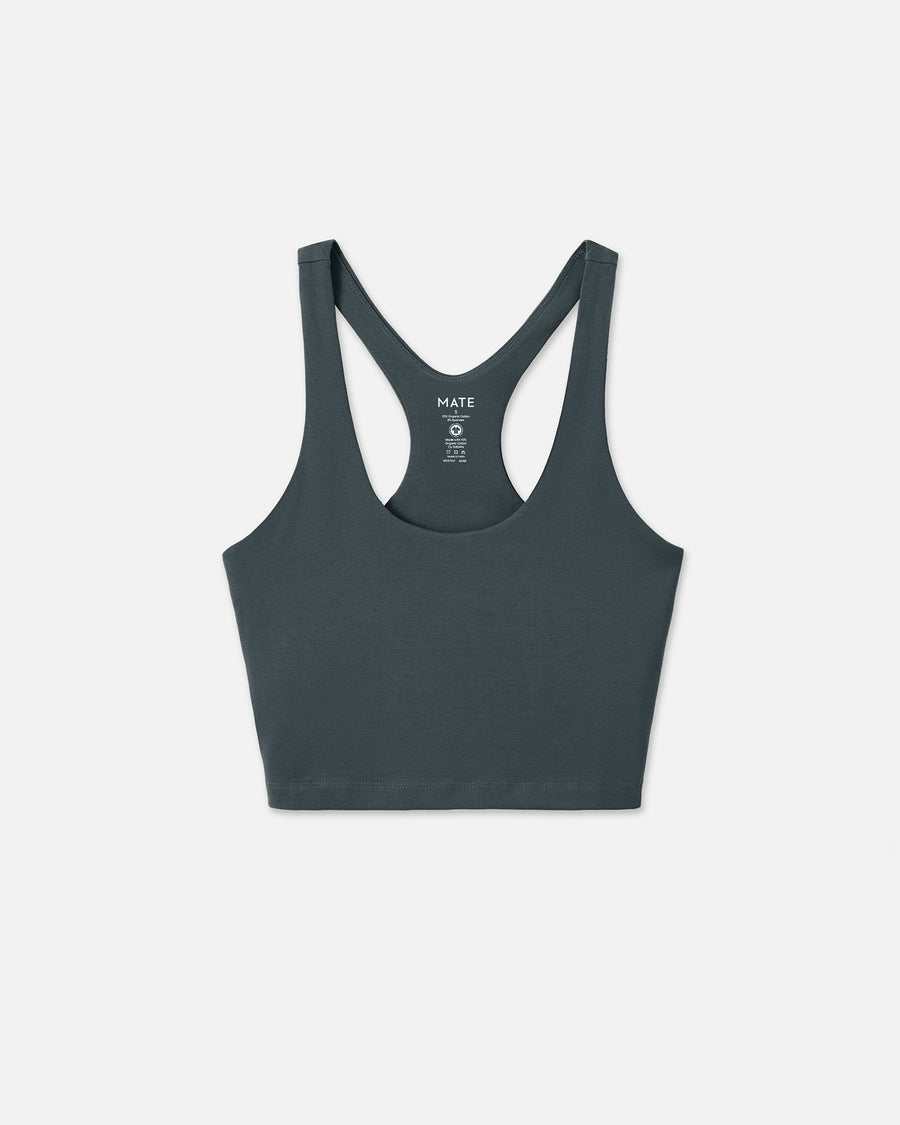 Organic Stretch Racer Tank-Active-MATE the Label-FOREST-XS-MATE the Label