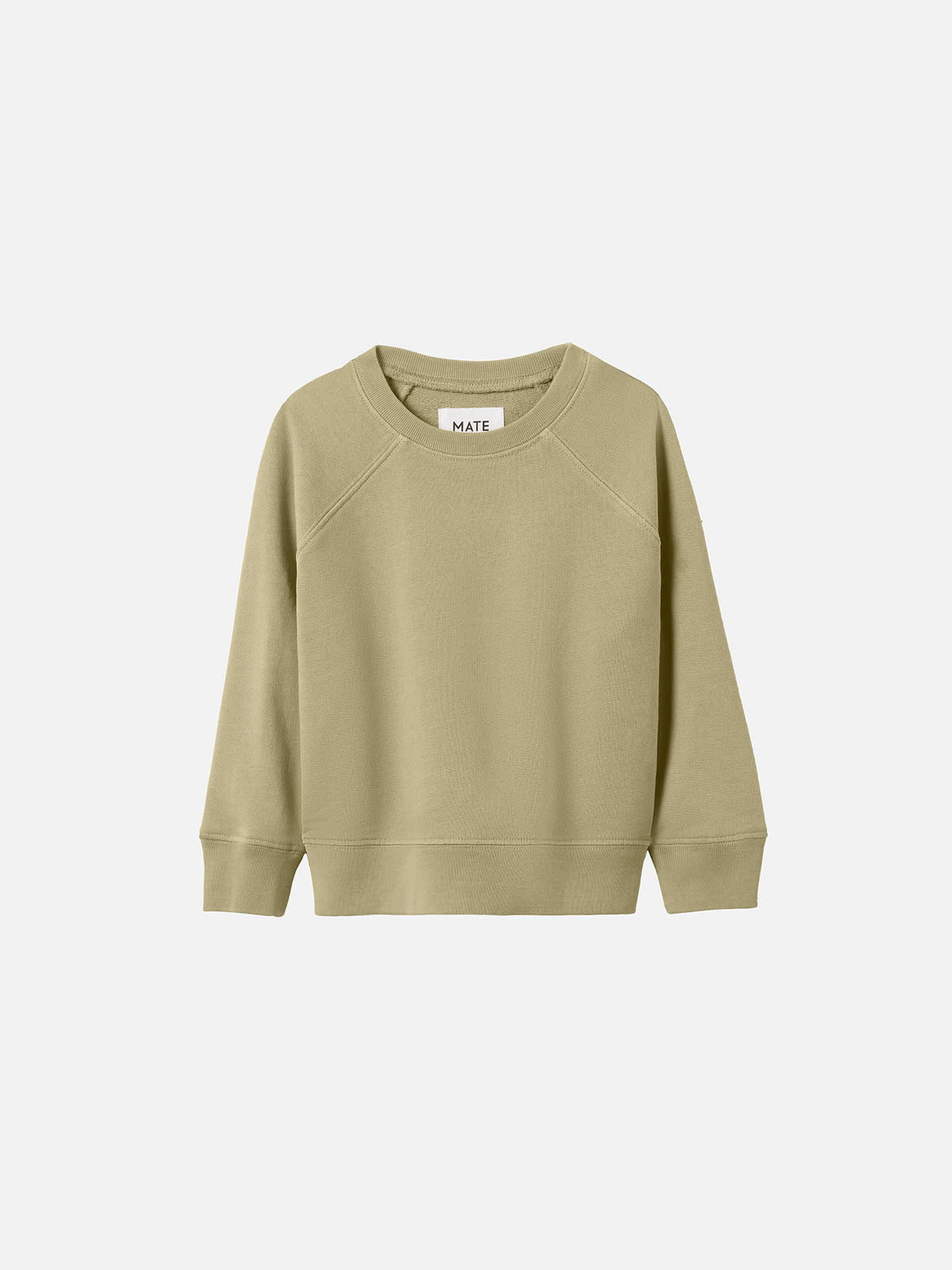 Mini Organic Lightweight Terry Raglan Sweatshirt-Sweatshirts-MATE the Label-LICHEN-2/3y-MATE the Label