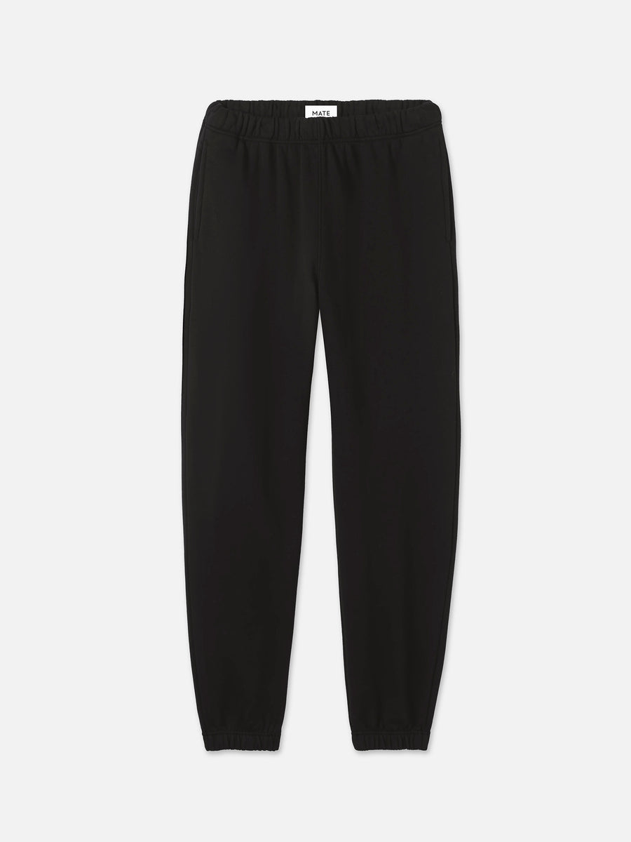 Organic Fleece Relaxed Pocket Sweatpant-Sweatpants-MATE the Label-JET BLACK-XS-MATE the Label