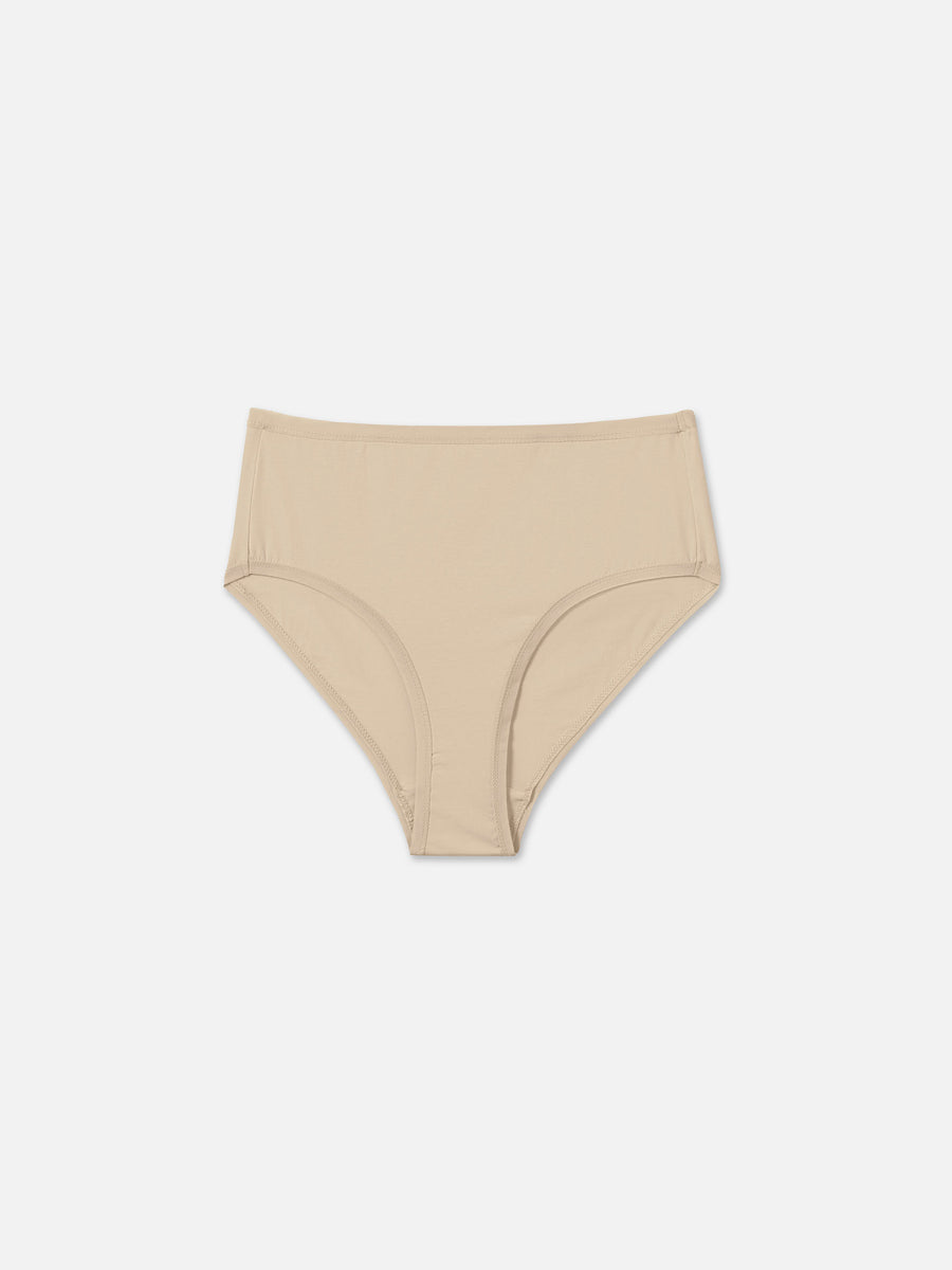 Organic Comfort High Waist Brief-Intimates-MATE the Label-BONE-XS-MATE the Label