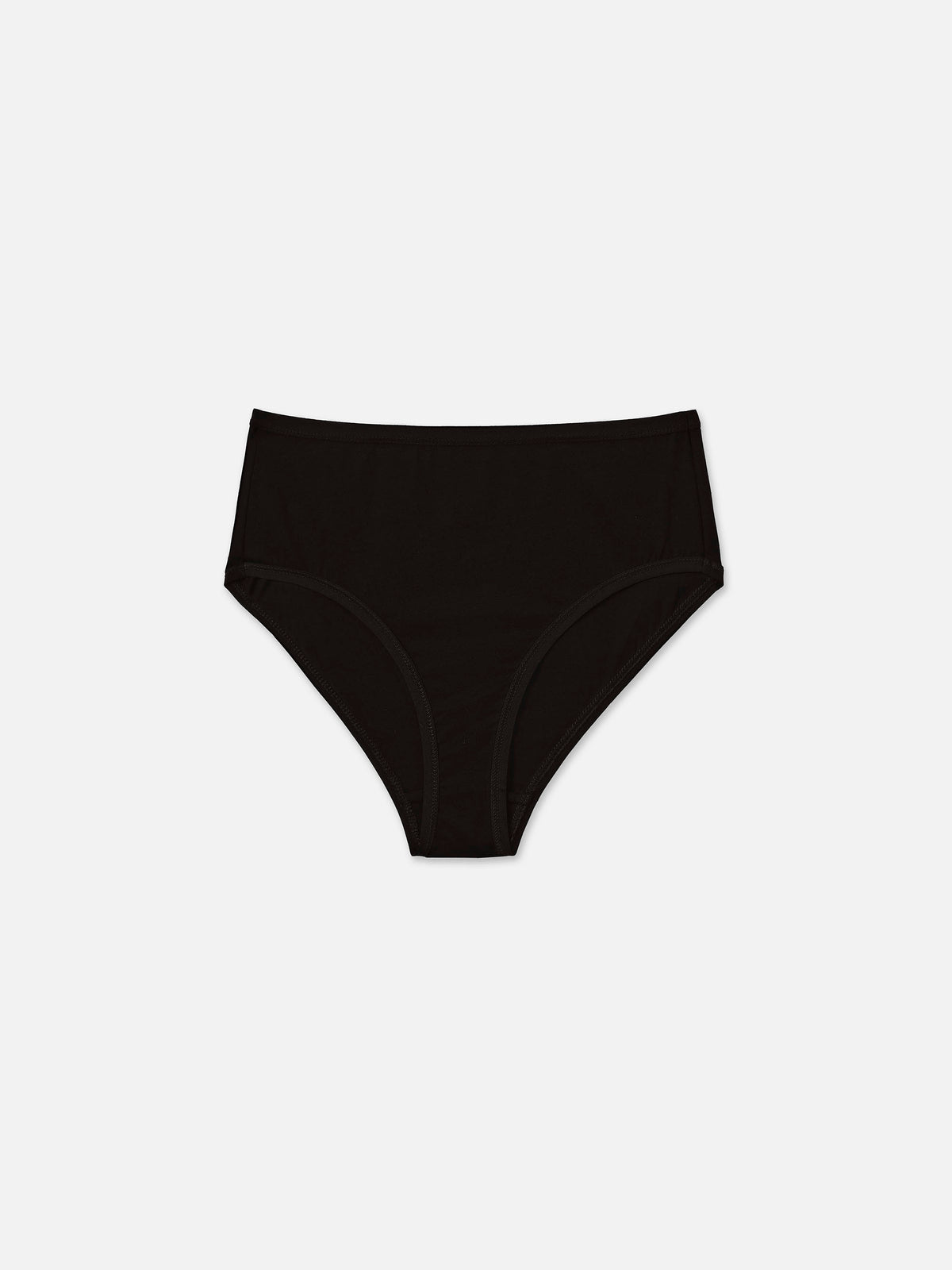 Organic Comfort High Waist Brief-Intimates-MATE the Label-JET BLACK-XS-MATE the Label
