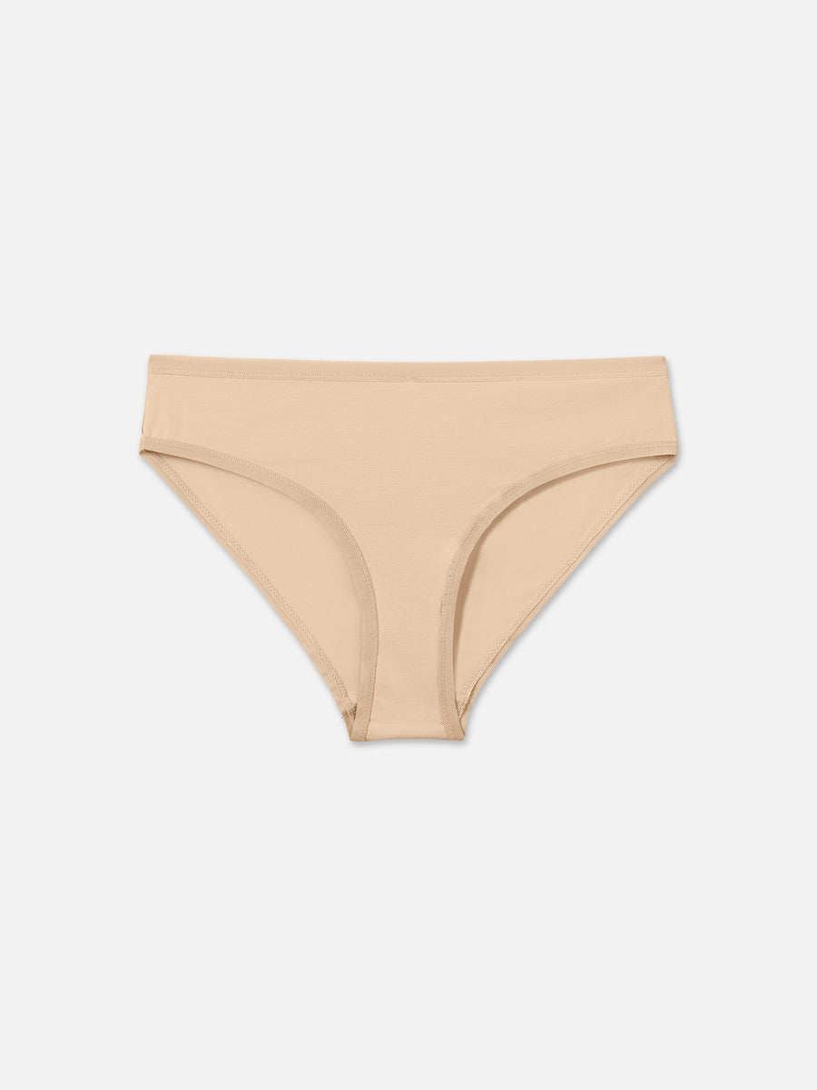 Organic Comfort Mid Rise Bikini-Intimates-MATE the Label-SAND-XS-MATE the Label