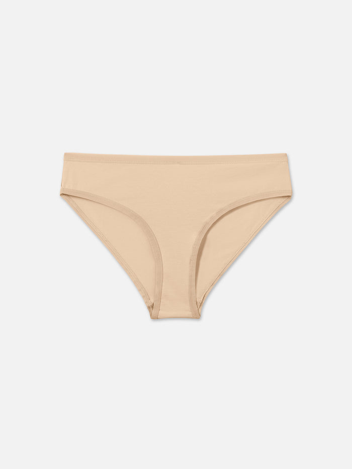 Organic Comfort Mid Rise Bikini-Intimates-MATE the Label-SAND-XS-MATE the Label