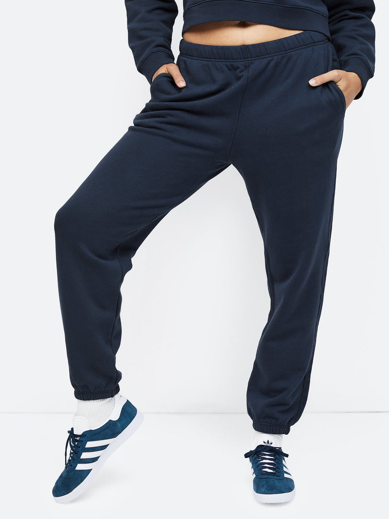 Organic Fleece Relaxed Pocket Sweatpant-Sweatpants-MATE the Label-MIDNIGHT-XS-MATE the Label