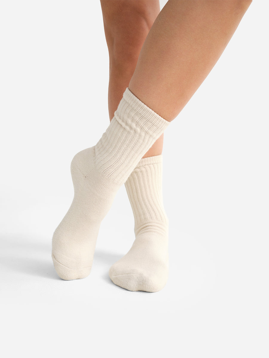 Organic Cotton Sock 3 Pack-Intimates-MATE the Label-NATURAL-S/M-MATE the Label