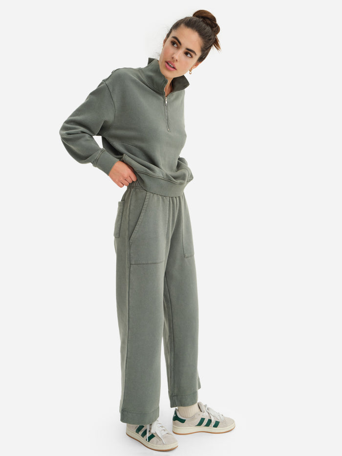 Organic Fleece Wide Leg Pant