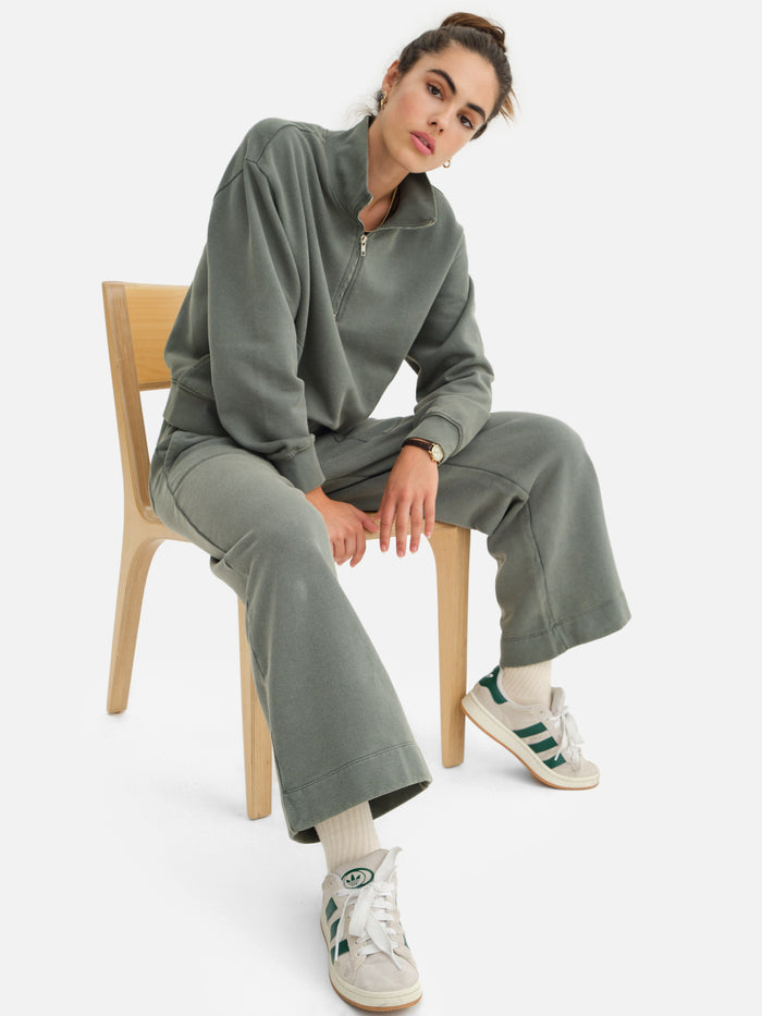 Organic Fleece Wide Leg Pant