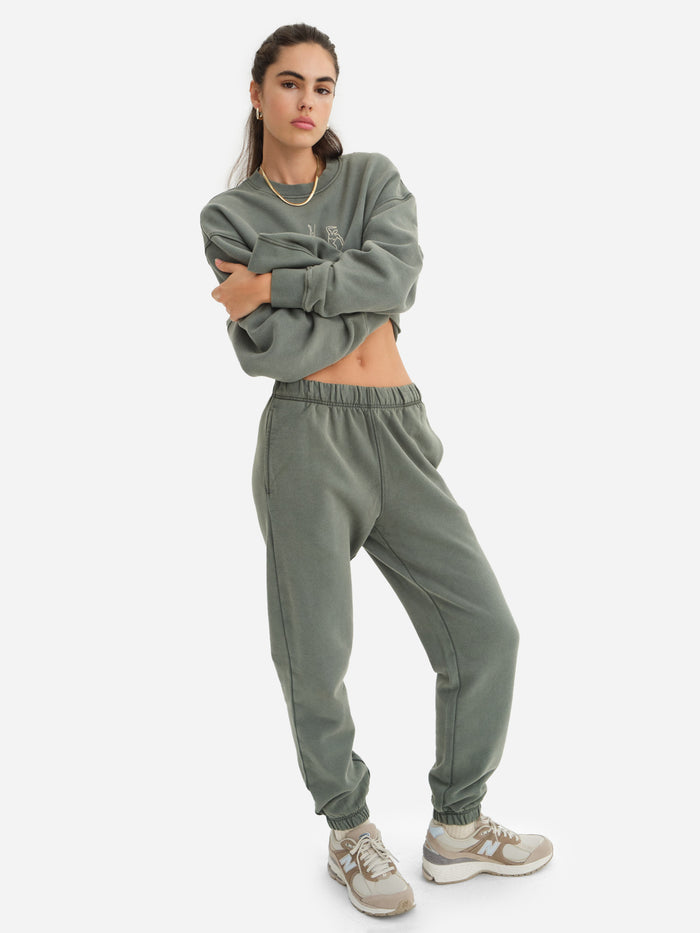 Organic Fleece Relaxed Pocket Sweatpant-Sweatpants-MATE the Label-FOREST-XS-MATE the Label