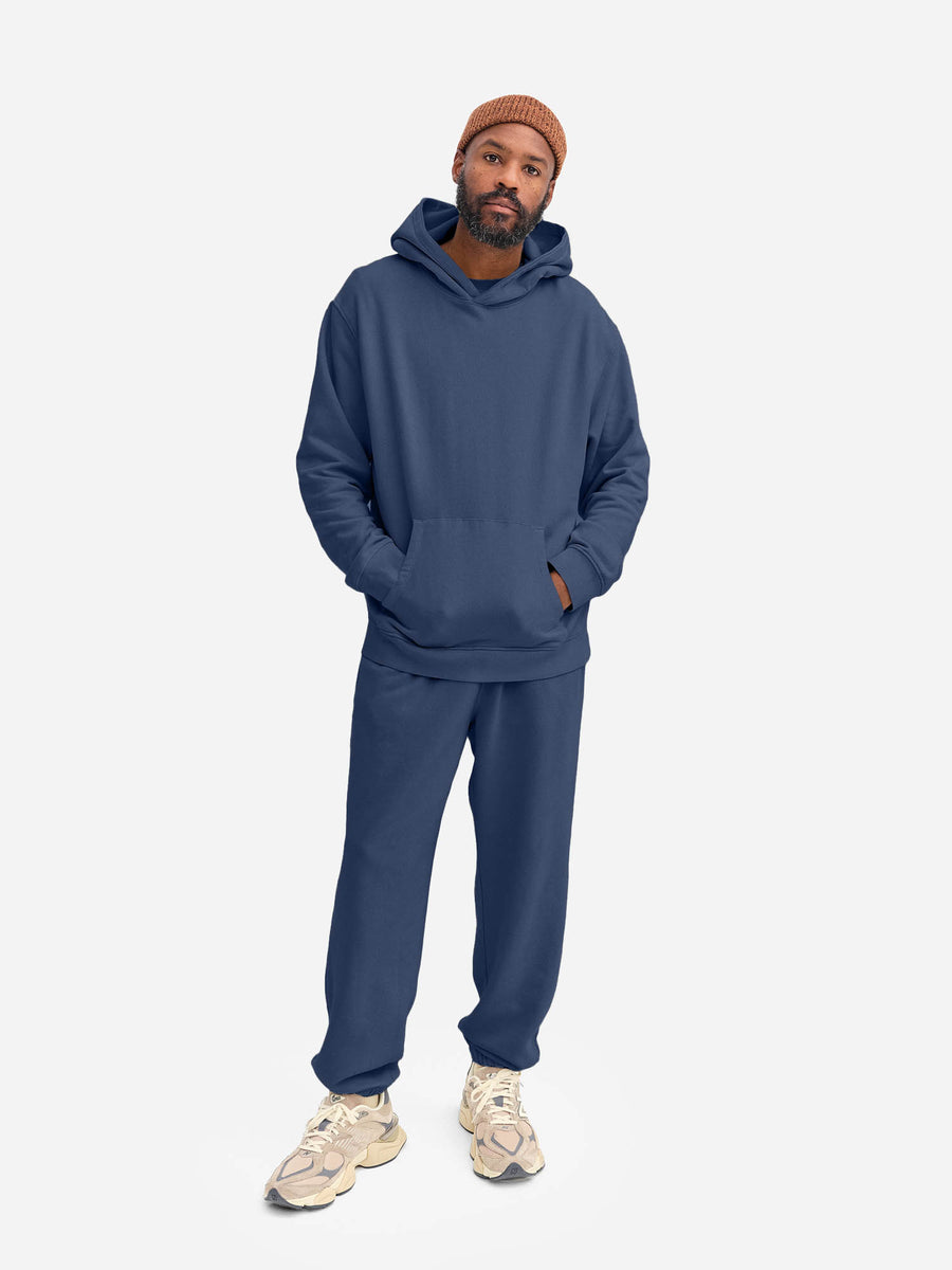 Men's Organic Fleece Relaxed Sweatpant-Sweatpants-MATE the Label-MIDNIGHT-S-MATE the Label
