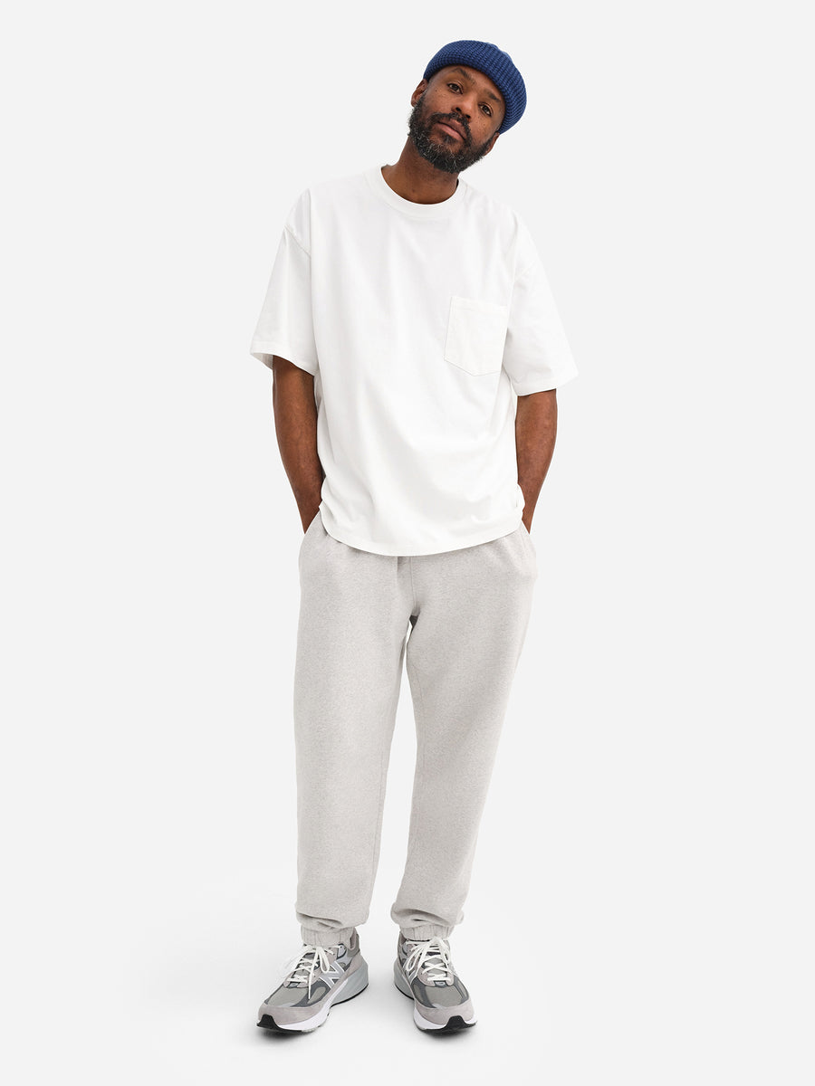 Men's Organic Fleece Relaxed Sweatpant-Sweatpants-MATE the Label-HEATHER GREY-S-MATE the Label