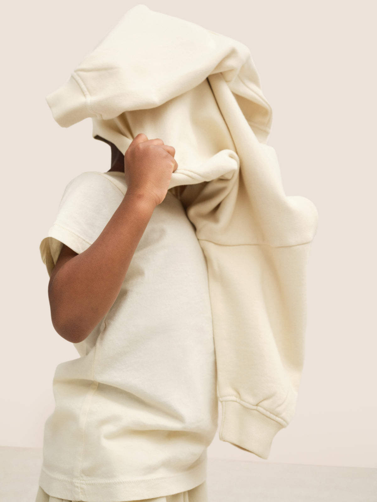 Mini Organic Fleece Crew Neck Sweatshirt-Kids-MATE the Label-BONE-0/6m-MATE the Label