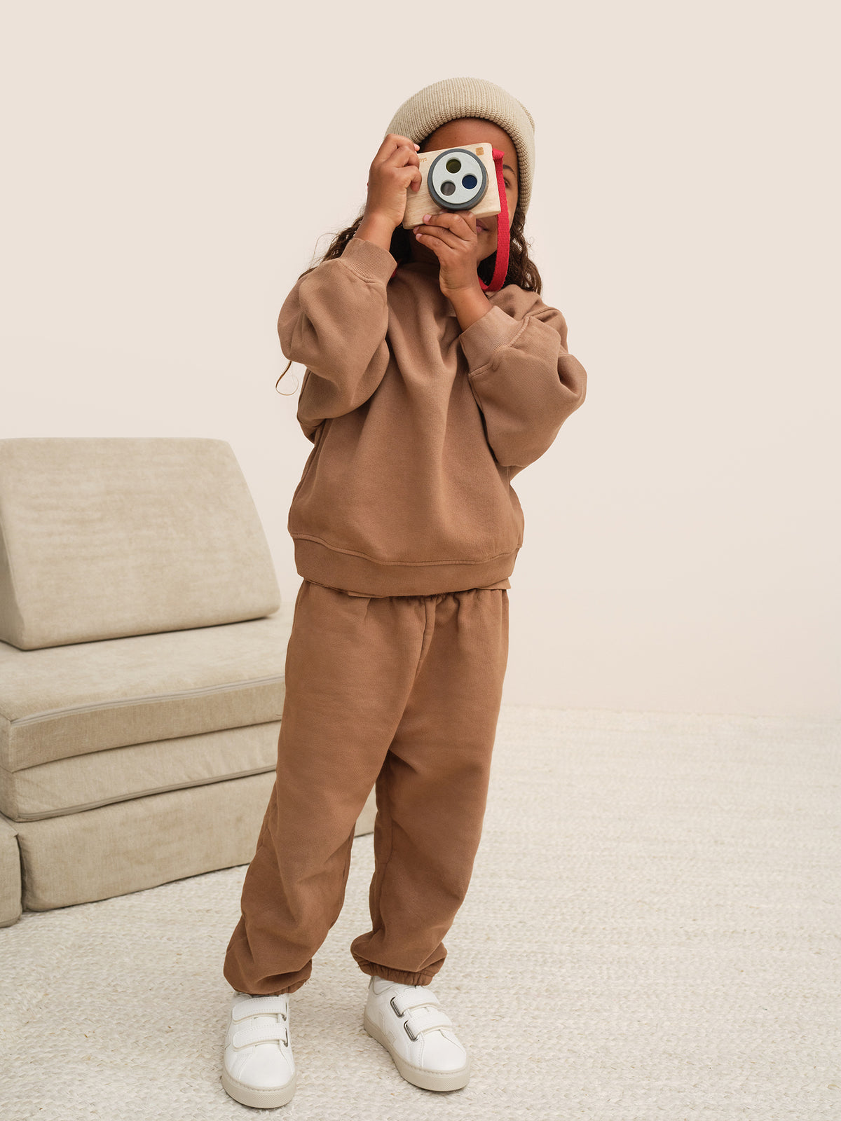 Mini Organic Fleece Sweatpant-Sweatpants-MATE the Label-COFFEE-0/6m-MATE the Label