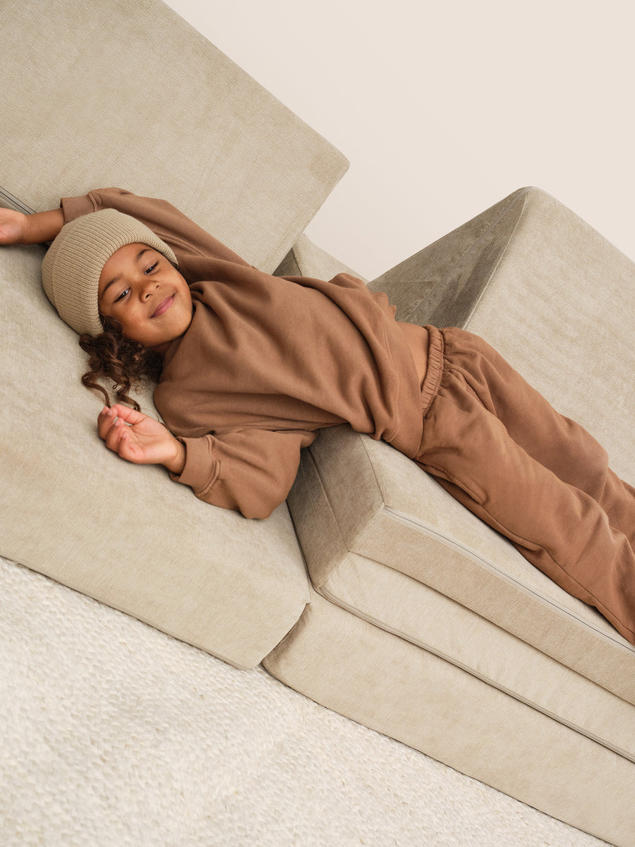 Mini Organic Fleece Sweatpant-Sweatpants-MATE the Label-COFFEE-0/6m-MATE the Label