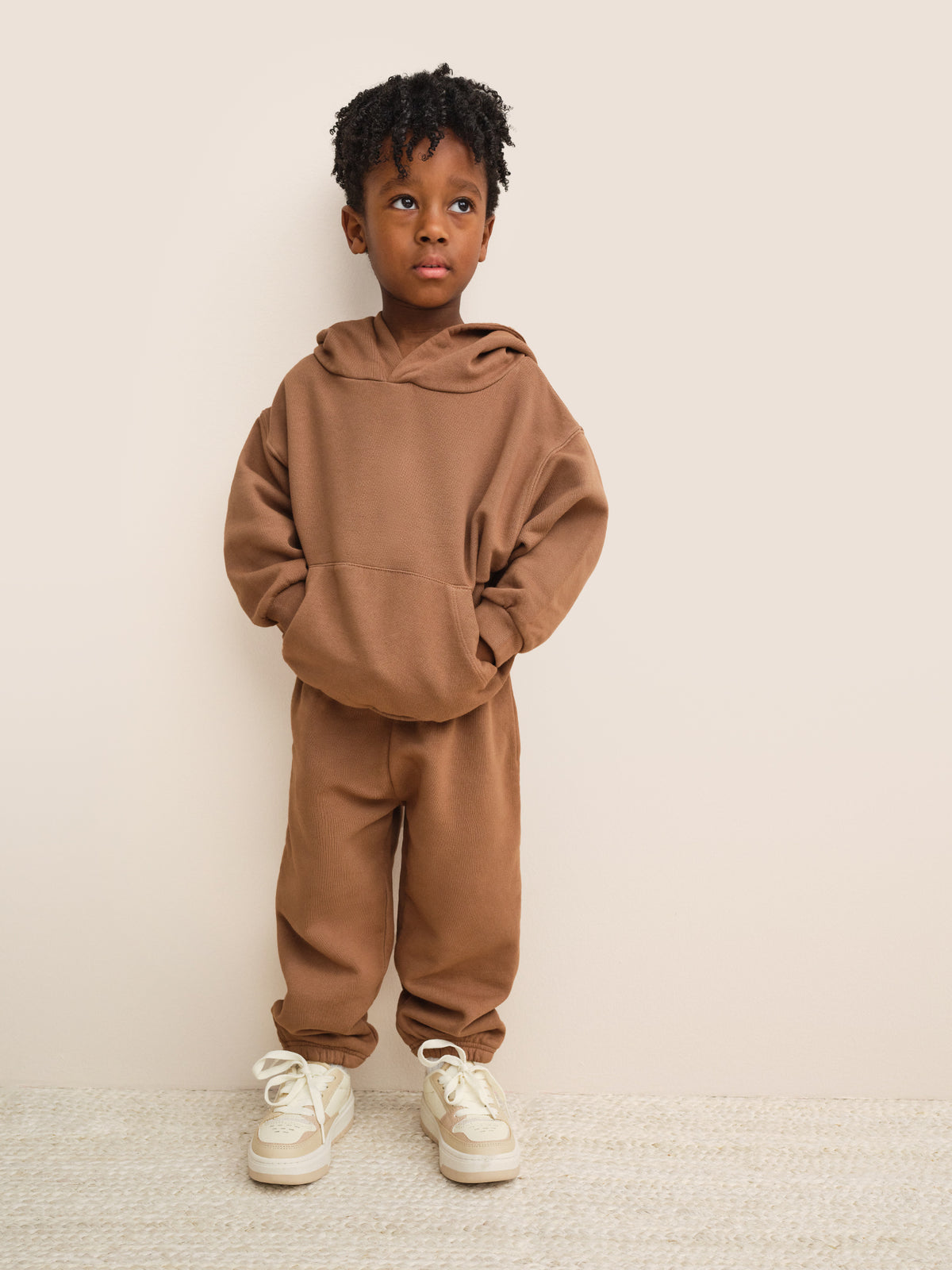 Mini Organic Fleece Hoodie-Sweatshirts-MATE the Label-COFFEE-0/6m-MATE the Label