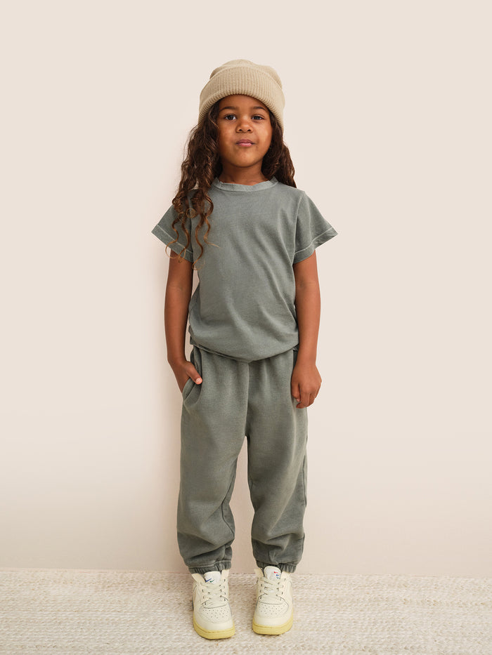 Mini Organic Fleece Sweatpant-Sweatpants-MATE the Label-FOREST-0/6m-MATE the Label