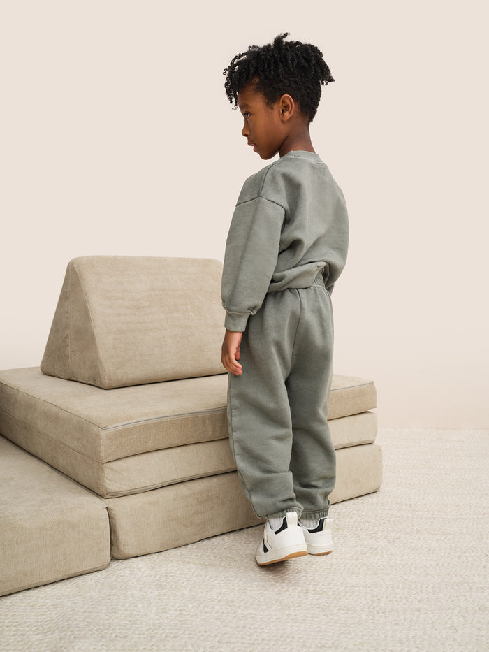 Mini Organic Fleece Crew Neck Sweatshirt-Kids-MATE the Label-FOREST-0/6m-MATE the Label