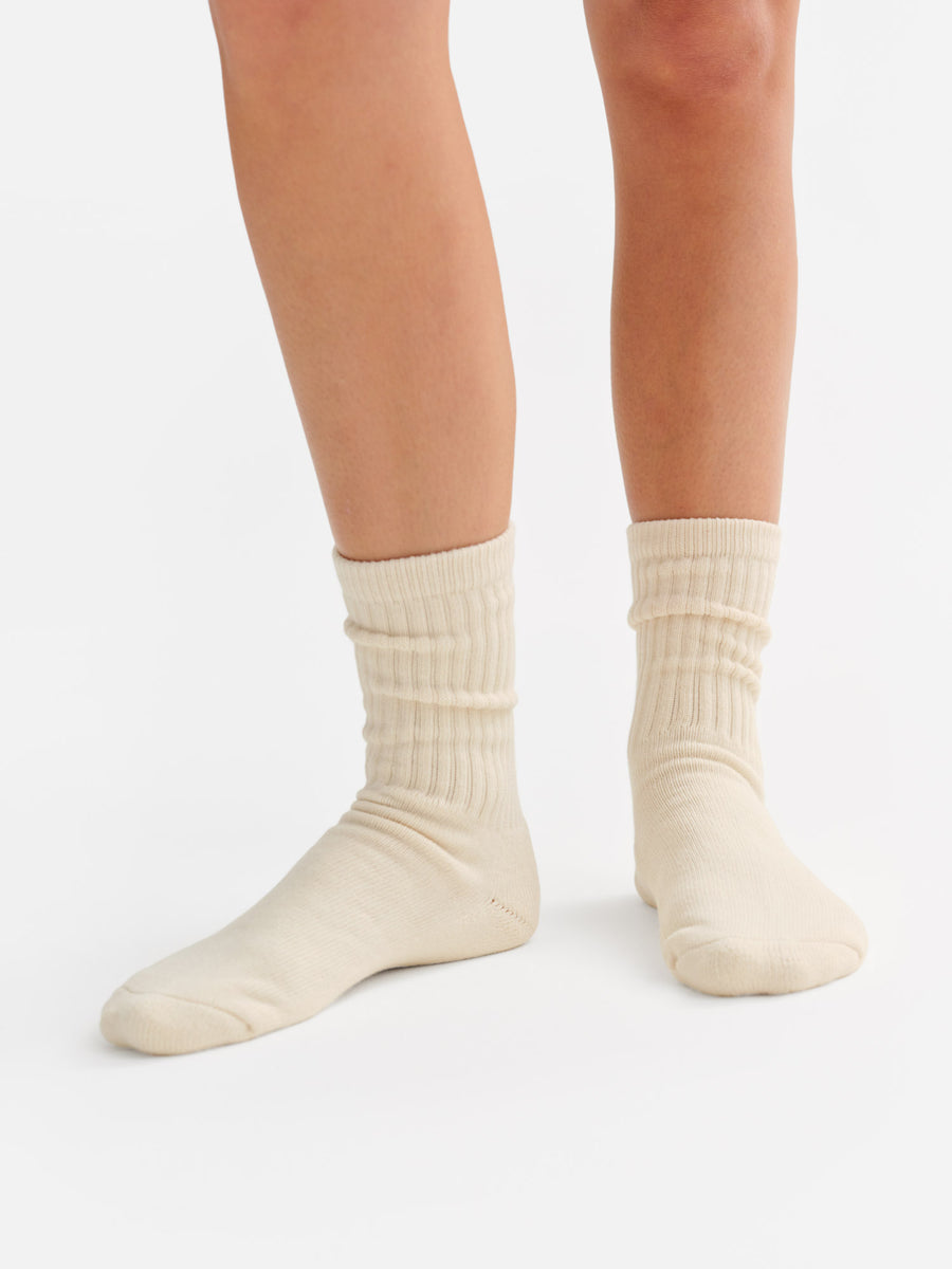 Organic Cotton Sock 5 Pack-Intimates-MATE the Label-NATURAL-S/M-MATE the Label