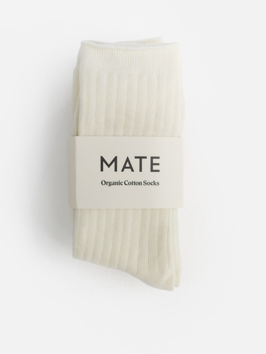 Organic Cotton Trouser Sock-Intimates-MATE the Label-BONE-S/M-MATE the Label