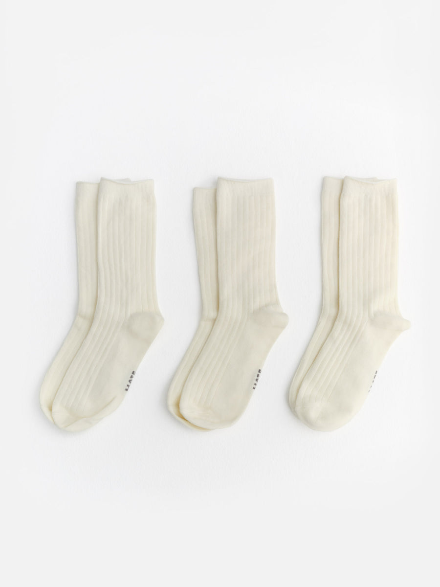 Organic Cotton Trouser Sock-Intimates-MATE the Label-BONE-S/M-MATE the Label