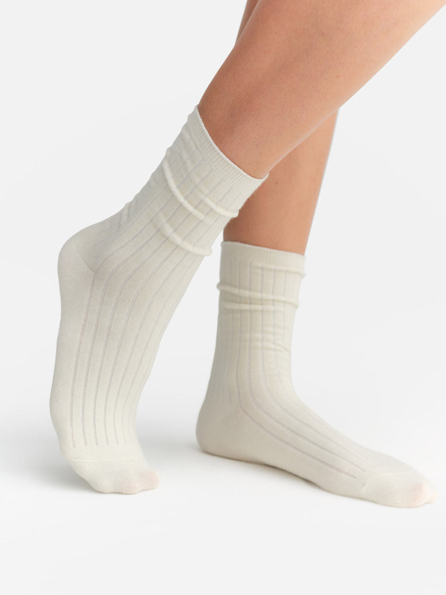 Organic Cotton Trouser Sock-Intimates-MATE the Label-BONE-S/M-MATE the Label