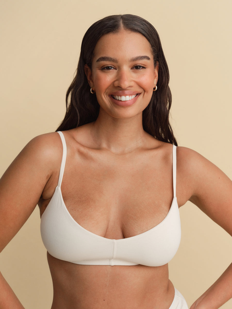 Organic Comfort Triangle Bralette-Intimates-MATE the Label-BONE-XS-MATE the Label