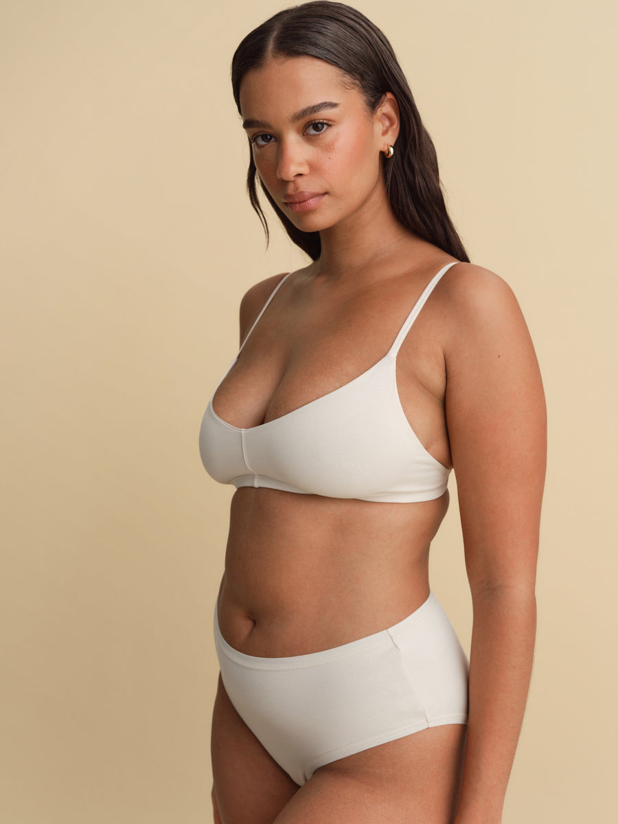 Organic Comfort Triangle Bralette-Intimates-MATE the Label-BONE-XS-MATE the Label