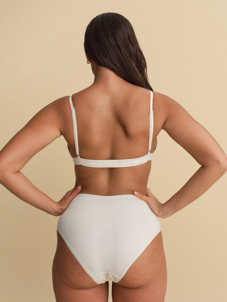 Organic Comfort High Waist Brief-Intimates-MATE the Label-BONE-XS-MATE the Label
