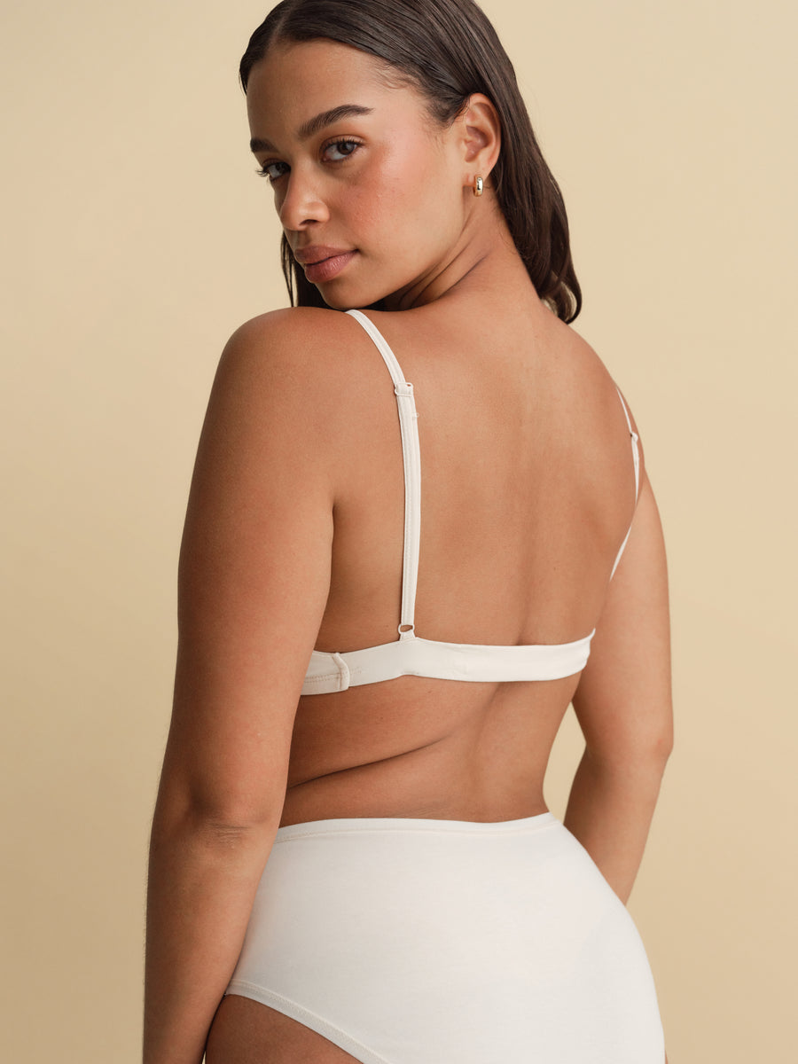 Organic Comfort Triangle Bralette-Intimates-MATE the Label-BONE-XS-MATE the Label