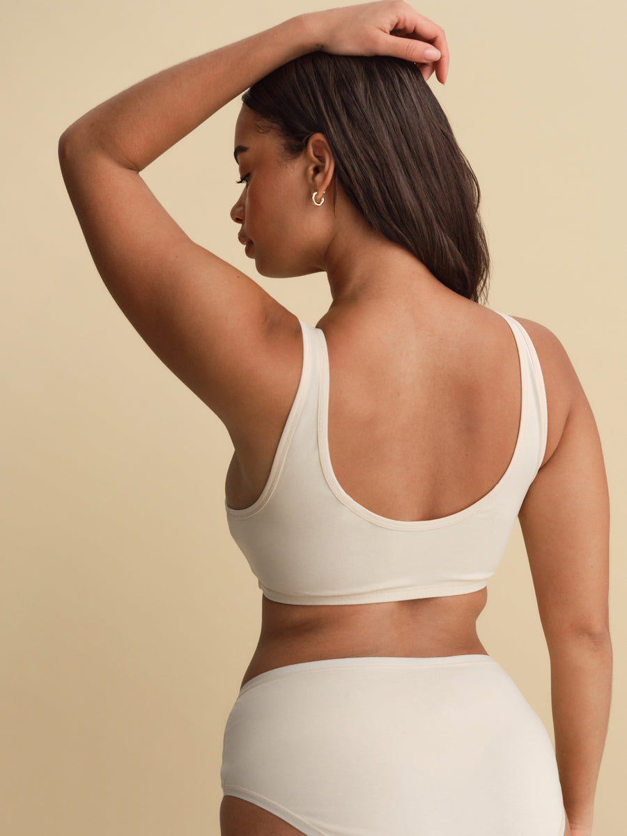 Organic Comfort Scoop Bralette-Intimates-MATE the Label-SAND-XS-MATE the Label