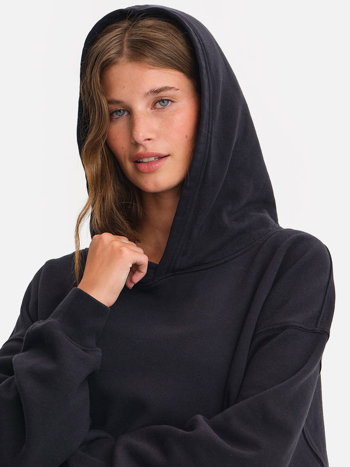 Organic Fleece Pocket Hoodie-MATE the Label-JET BLACK-XS-MATE the Label