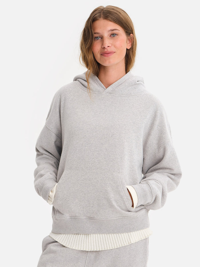 Organic Fleece Pocket Hoodie-MATE the Label-HEATHER GREY-XS-MATE the Label