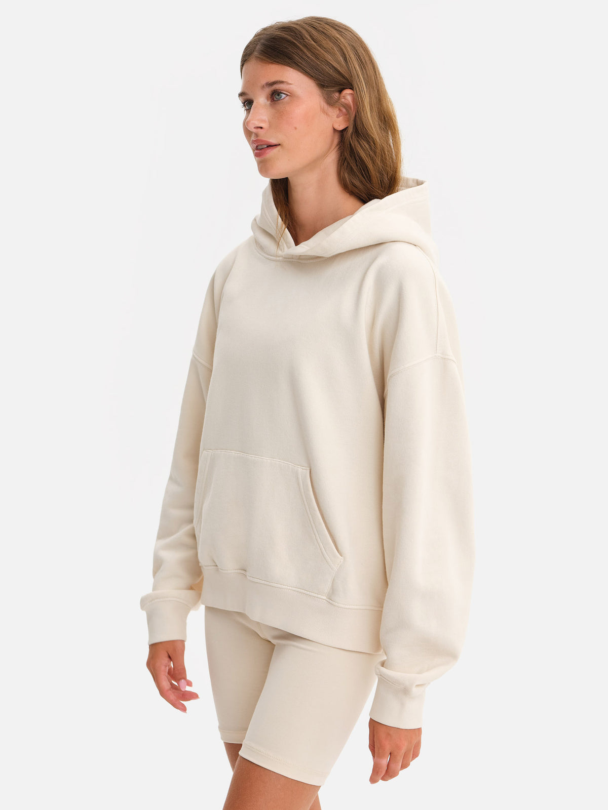 Organic Fleece Pocket Hoodie-MATE the Label-BONE-XS-MATE the Label
