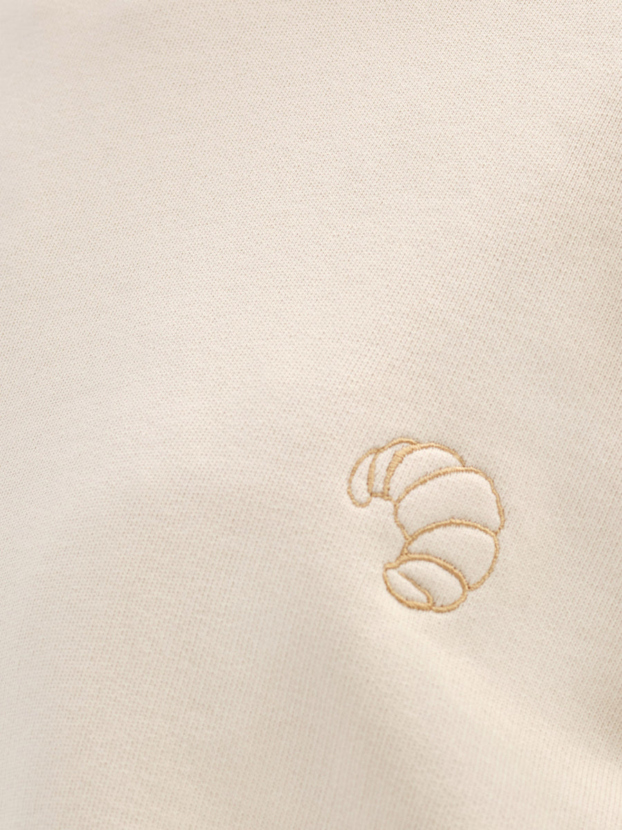 Organic Fleece Embroidered Oversized Sweatshirt-Sweatshirts-MATE the Label-BONE-CROISSANT-XS-MATE the Label