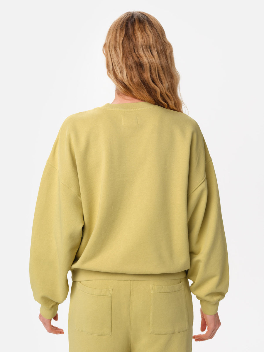 Organic Fleece Relaxed Crewneck Sweatshirt-Sweatshirts-MATE the Label-LEEK-XS-MATE the Label