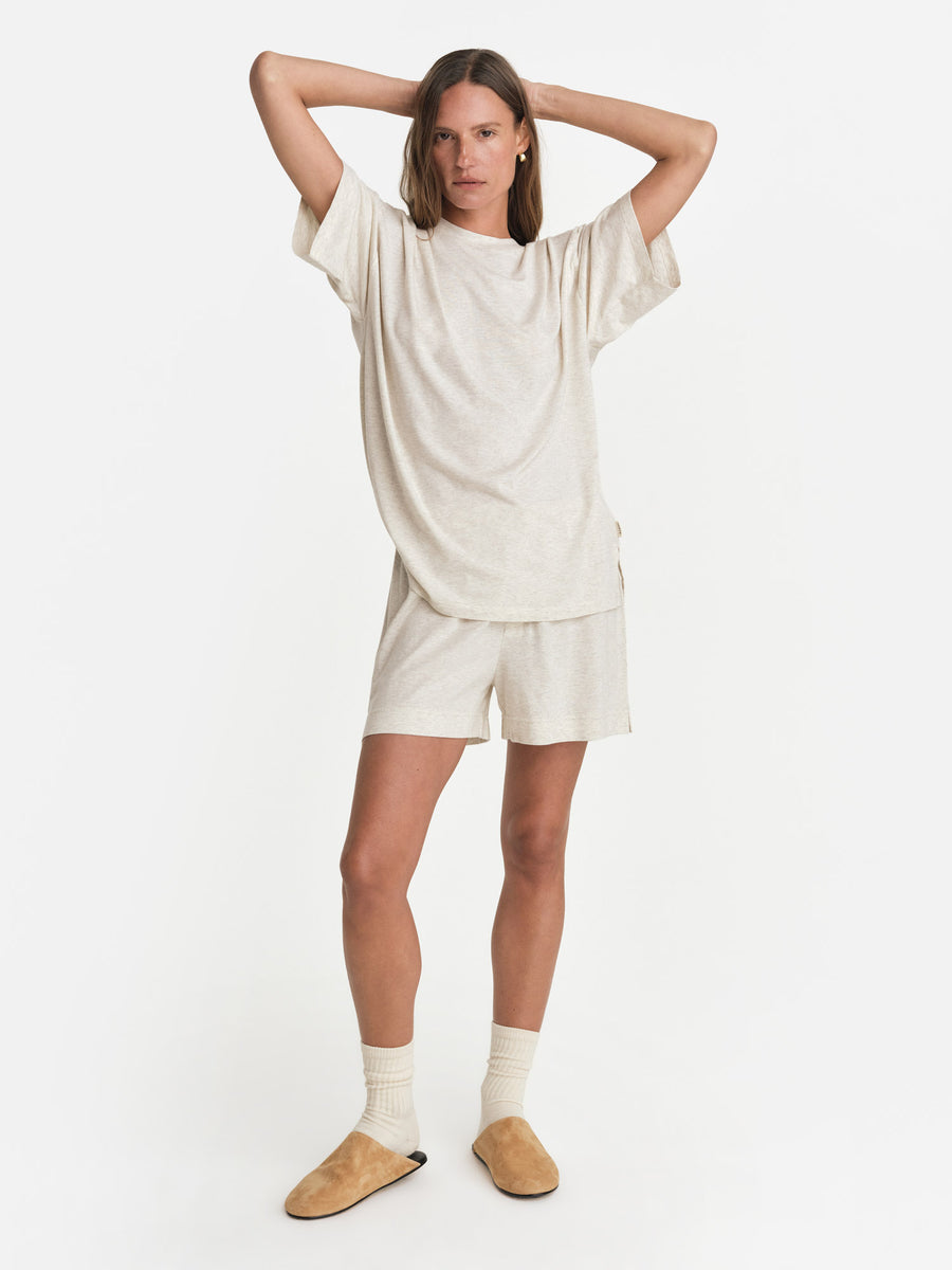 Tencel Sleep Oversized Tee-Sleep-MATE the Label-HEATHER OAT-XS-MATE the Label
