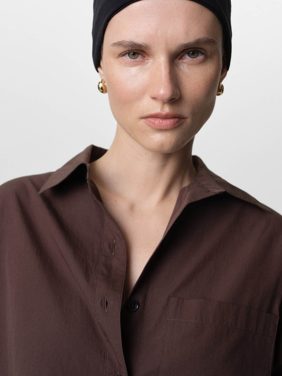 Organic Poplin Long Sleeve Button Down-Tops-MATE the Label-Java-XS-MATE the Label