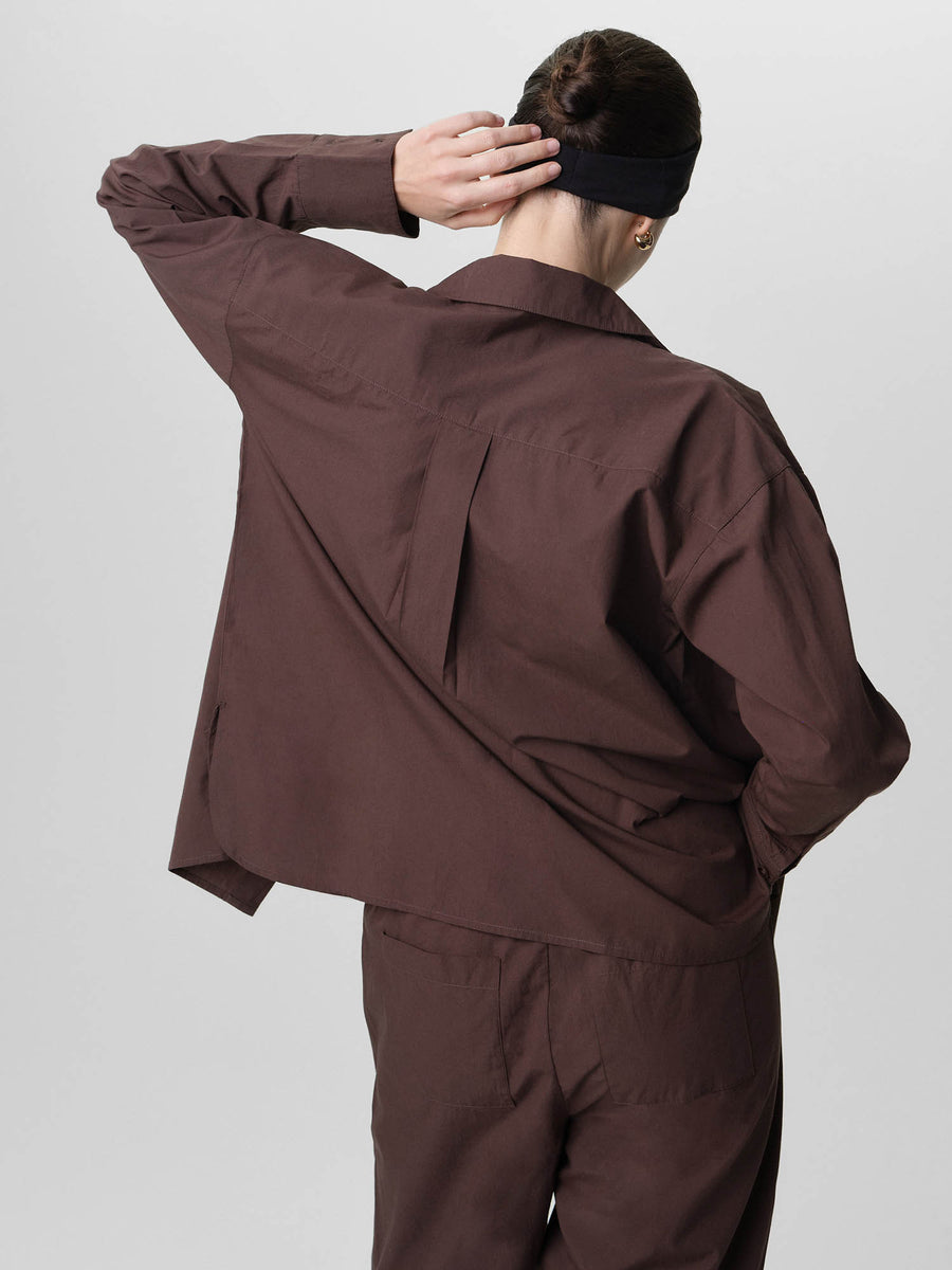 Organic Poplin Long Sleeve Button Down-Tops-MATE the Label-Java-XS-MATE the Label