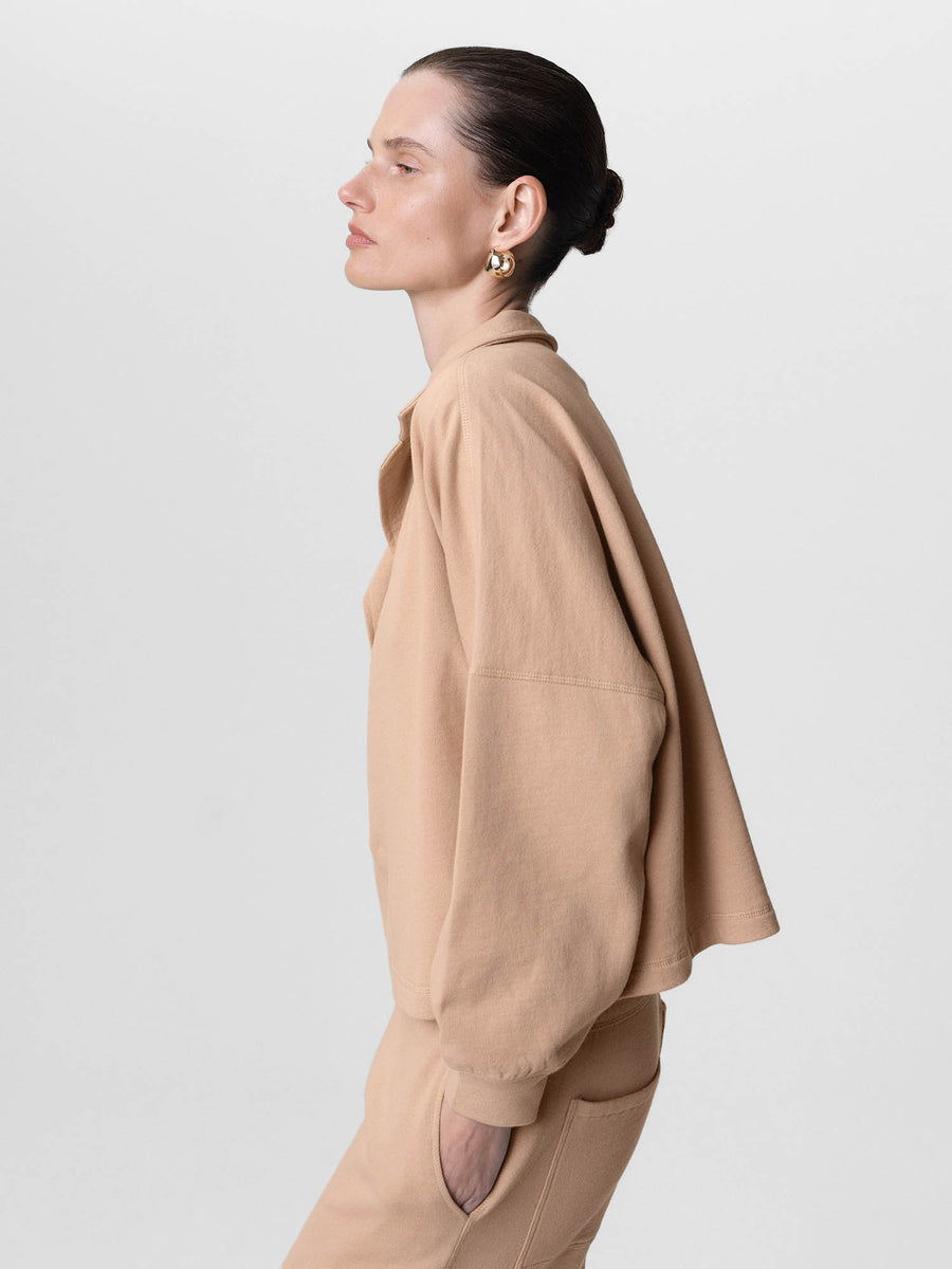 Organic Lightweight Terry Polo-Sweatshirts-MATE the Label-GINGER-XS-MATE the Label