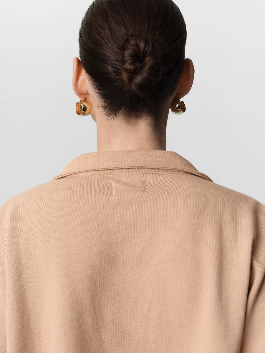 Organic Lightweight Terry Polo-Sweatshirts-MATE the Label-GINGER-XS-MATE the Label