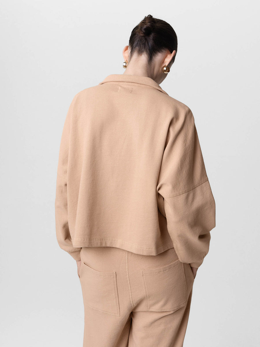 Organic Lightweight Terry Polo-Sweatshirts-MATE the Label-GINGER-XS-MATE the Label