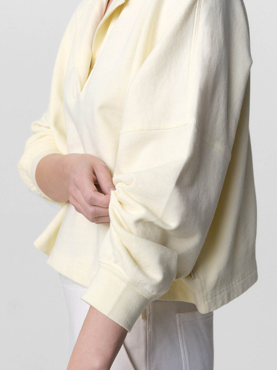 Organic Lightweight Terry Polo-Sweatshirts-MATE the Label-MERINGUE-XS-MATE the Label