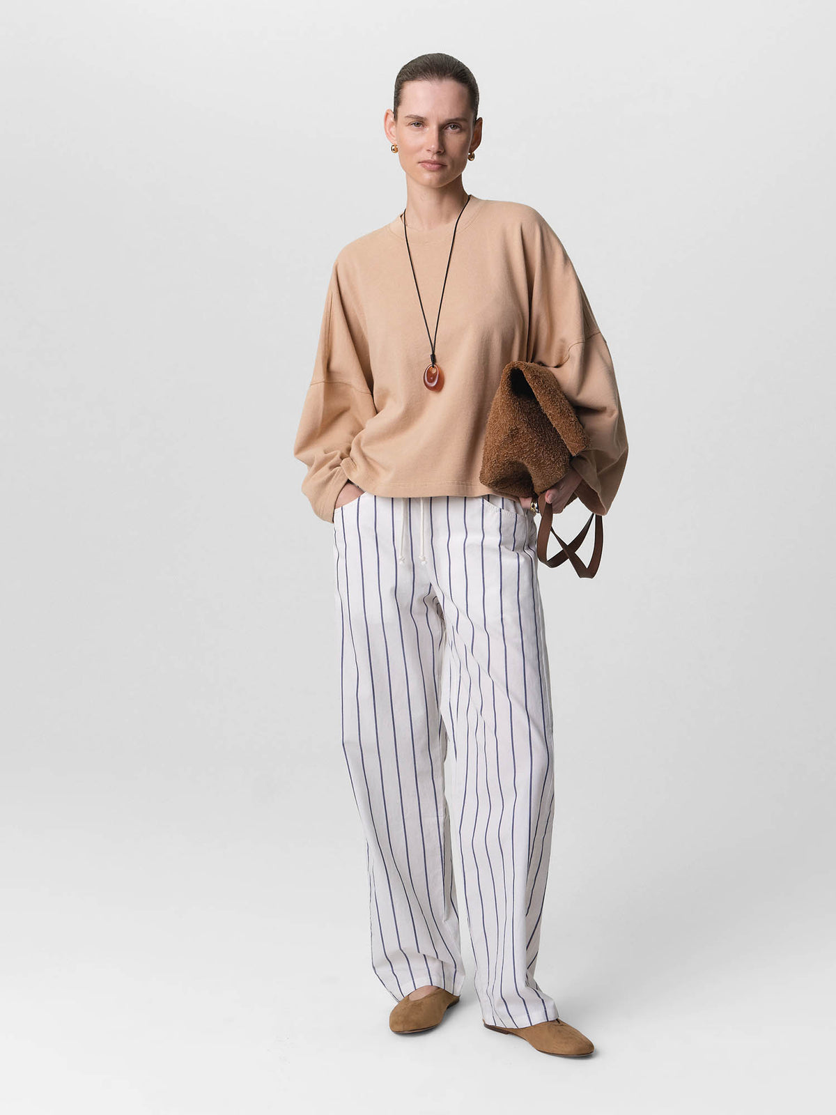 Organic Lightweight Terry Oversized Sweatshirt-Sweatshirts-MATE the Label-GINGER-XS-MATE the Label