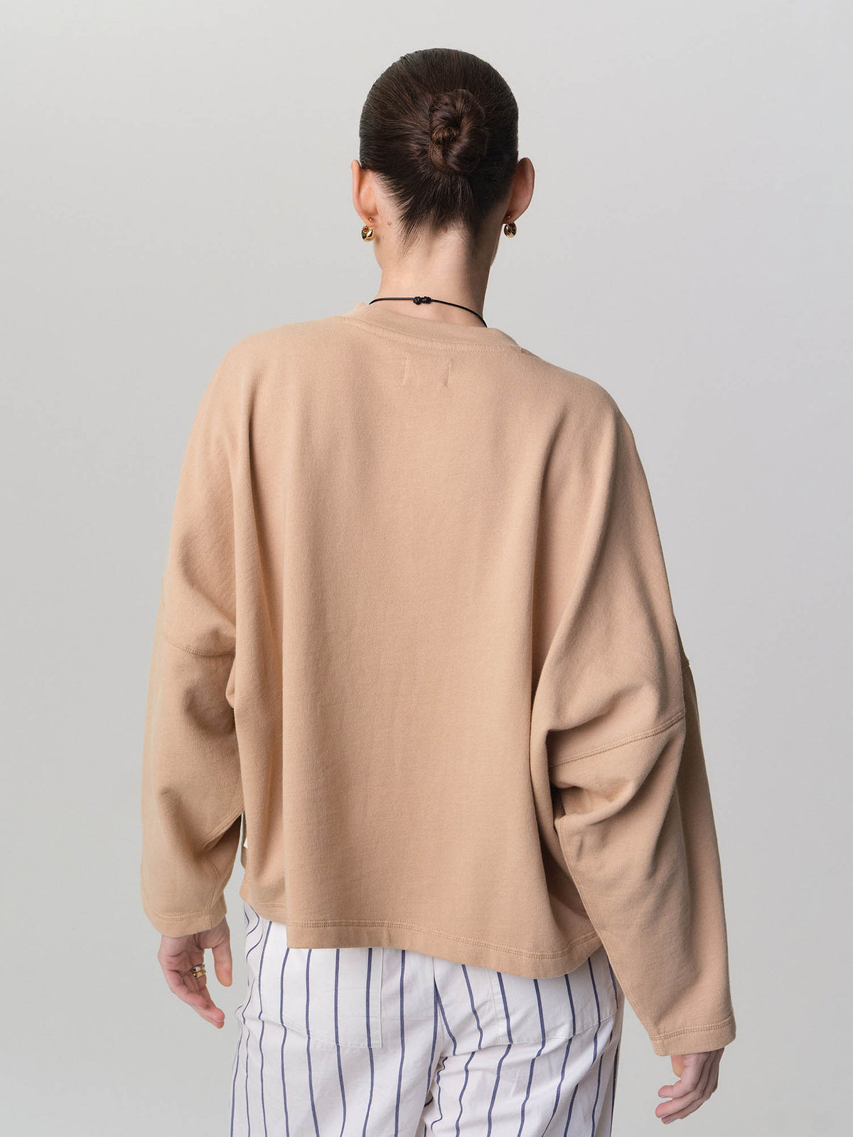 Organic Lightweight Terry Oversized Sweatshirt-Sweatshirts-MATE the Label-GINGER-XS-MATE the Label