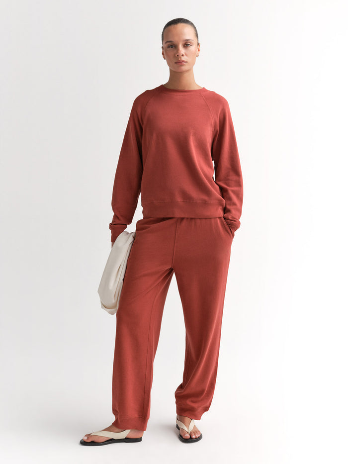 Organic Lightweight Terry Sweatpants-Sweatpants-MATE the Label-CHILI OIL-XS-MATE the Label