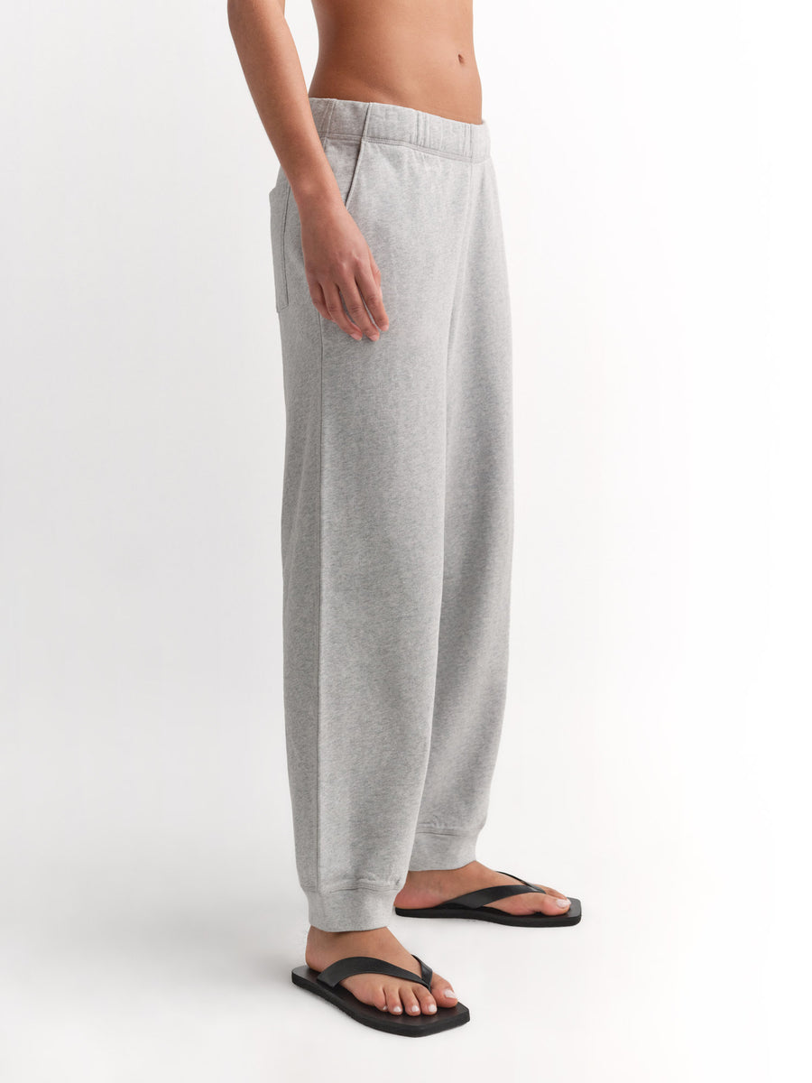 Organic Lightweight Terry Sweatpants-Sweatpants-MATE the Label-HEATHER GREY-XS-MATE the Label